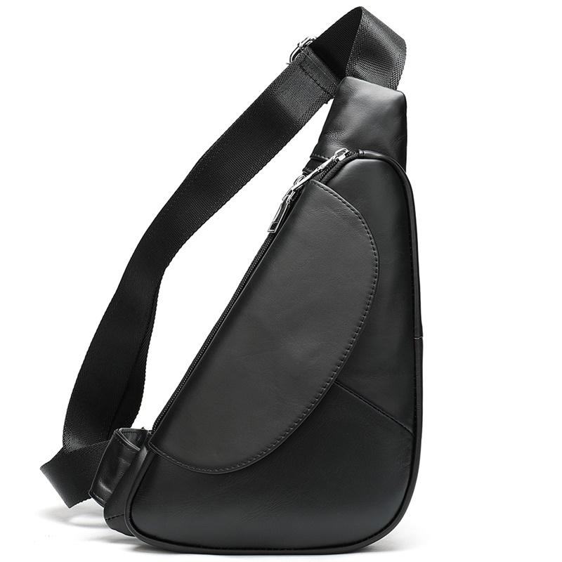 MARRANT Shoulder Bag Men's Outdoor Travel Camping Backpack Genuine Leather Men's Crossbody Sling Bag Genuine Leather Men's Chest Bag