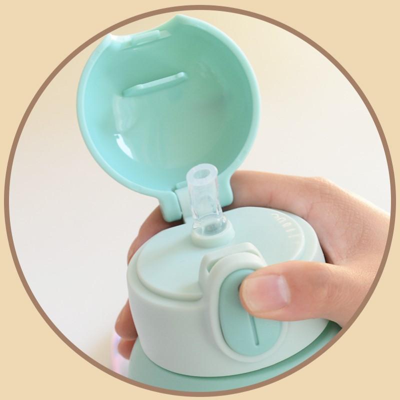 Children's Water Cup Drop-proof Suction Tube Cup Boys And Girls School Kindergarten Baby Bear Water Bottle Plastic Water Drinker Children's Cup