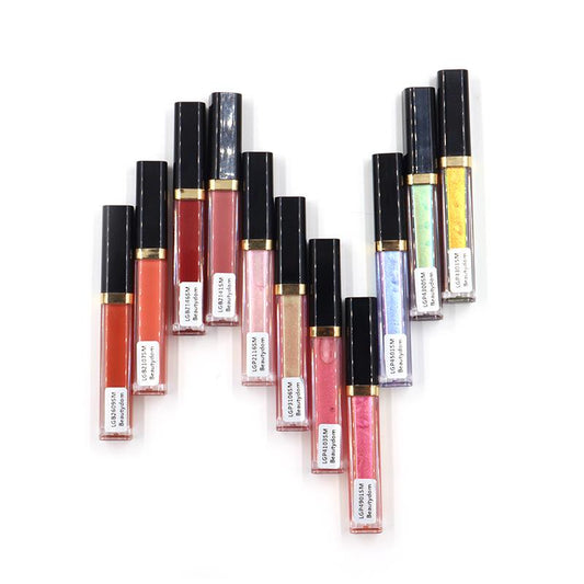 Custom Long Lasting Waterproof Glitter Lip Gloss Cosmetic Lip Gloss Wholesale Vegetarian Liquid Lip Gloss