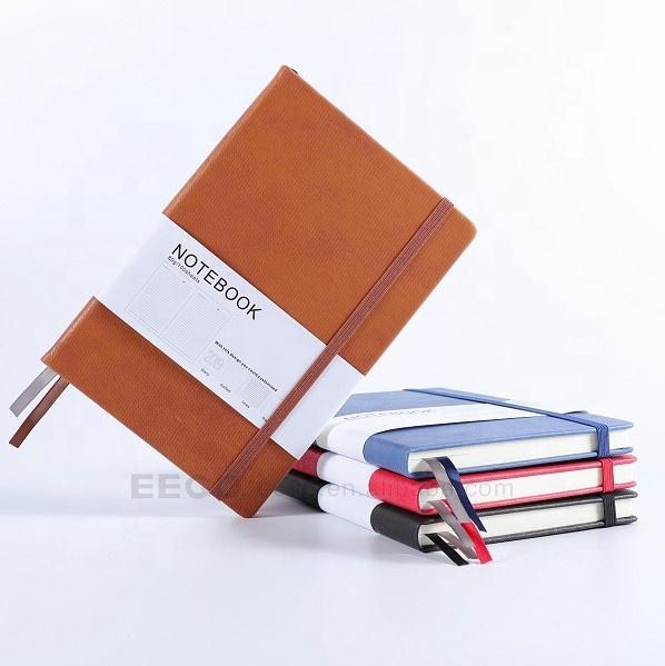 High Quality Business Office Lining Personalized Printing Notebook PU Leather Customized A5 Hardcover Journal Notebook With Logo