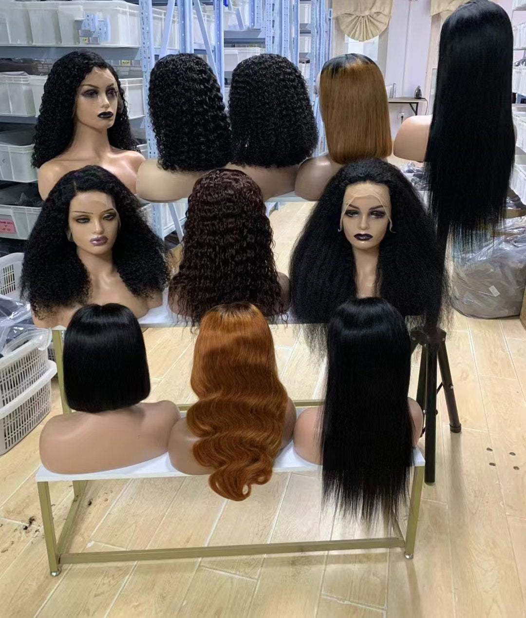 Ready Stock Human Hair Wig And Toupee Color Ring Set