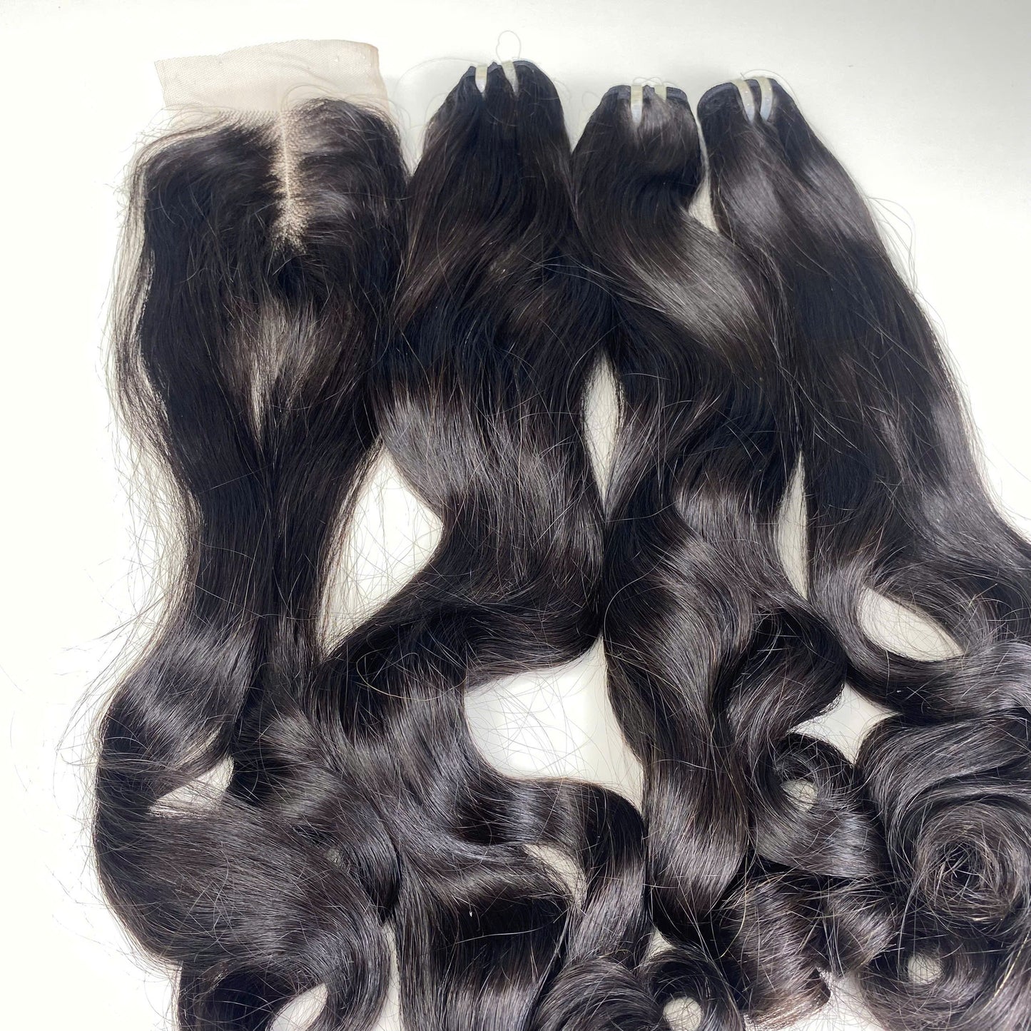 High Quality Transparent Lace HD Lace Loose Crimp Full Set Vietnamese Virgin Women's Hair Wig Without Genius Weft Natural Color