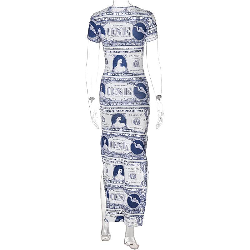 2023 Hot Sale Short Sleeve Dress Ladies Elegant