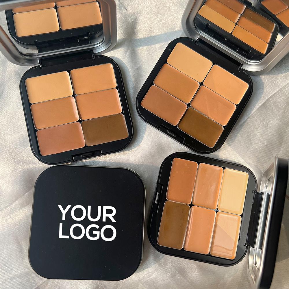 6 Color Matte Waterproof Concealer Palette Private Label Full Cover Concealer OEM