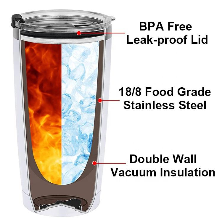 20 Oz 30 Oz Double Wall Vacuum Insulated Travel Coffee Cup Tumbler Stainless Steel Tumbler Cup Mug