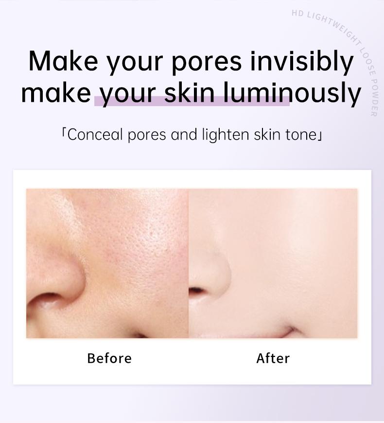 Private Label Vegetarian Oil Control Cosmetic Powder Matte Gloss Pink Waterproof White Translucent Cosmetic Loose Shaping Powder