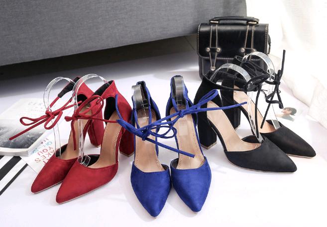 China Supplier Women Shoes Bandage Design High Heel Sandals Plus Size Pointed Shoes Women Fashion Women Shoes