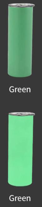 American Warehouse 20 Oz Fluorescent Stainless Steel Glow In The Dark Sublimation Slimming Tumbler Blank Luminous Paint Straight Cup