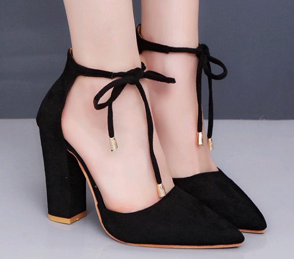 China Supplier Women Shoes Bandage Design High Heel Sandals Plus Size Pointed Shoes Women Fashion Women Shoes