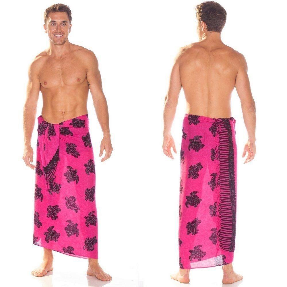 Custom Logo Design Summer Fashion Swimsuit Shawl Floral Print Beach Lavalava Hawaiian Apron For Men
