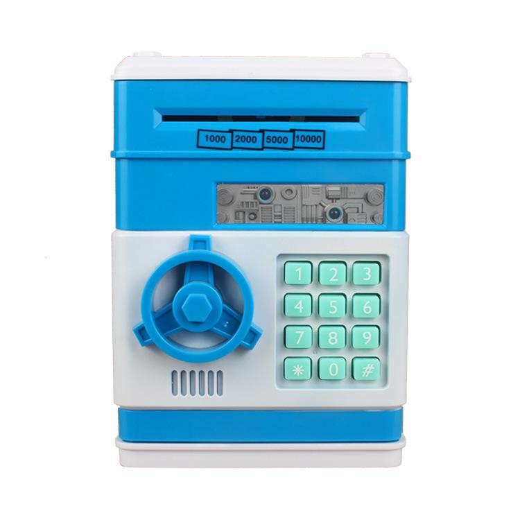 GL Hot Sale Blue Electronic Money Saving Bank Children's Birthday Gift Piggy Bank Children's Password Password Piggy Bank