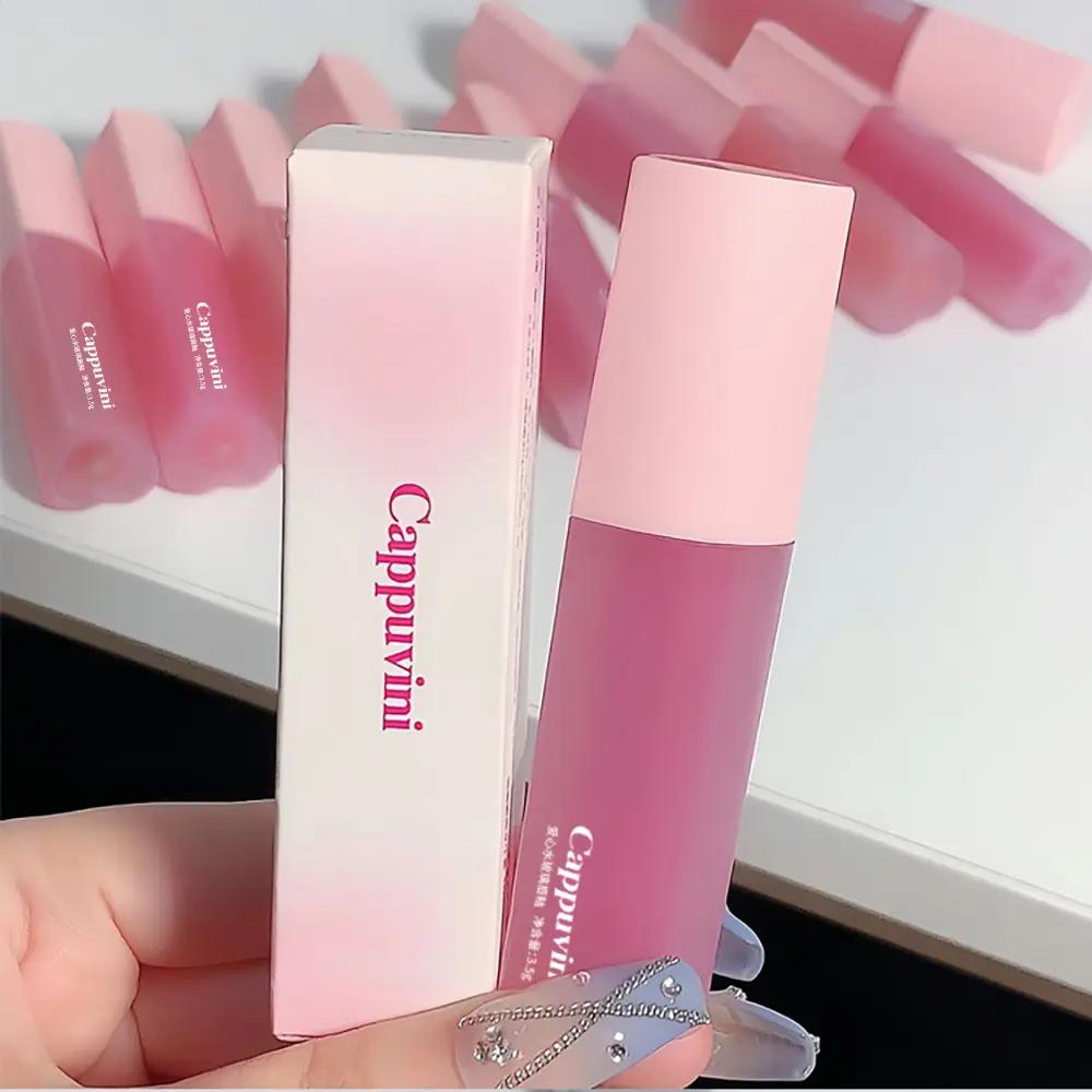 High Coloring Cute Lip Gloss 6-piece Set Heart-shaped Pink Lip Gloss Vivid Juicy Gloss Finishing Cappuvini Mirror Moisturizing Glaze Color