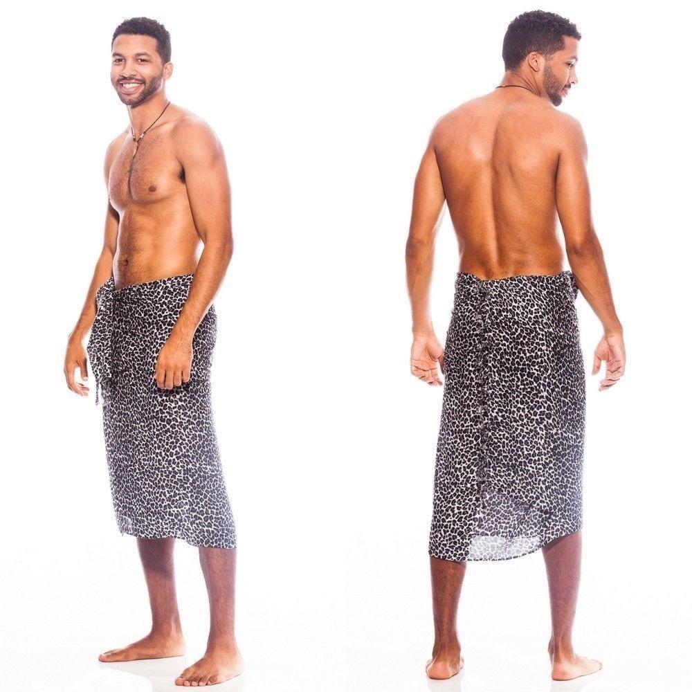 Custom Logo Design Summer Fashion Swimsuit Shawl Floral Print Beach Lavalava Hawaiian Apron For Men