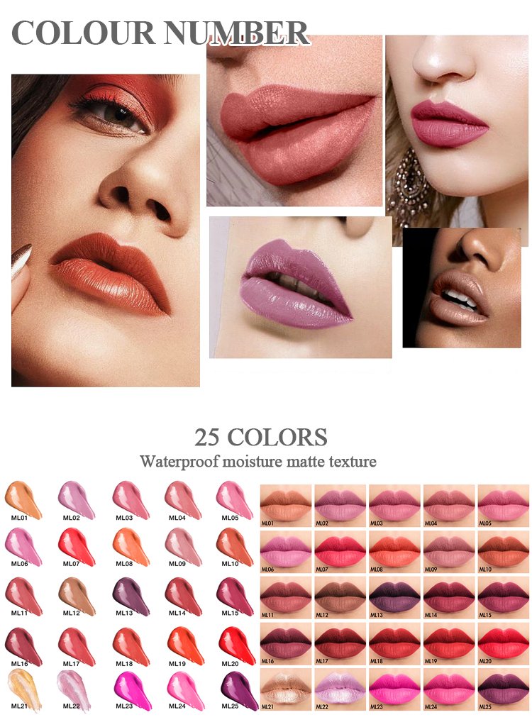 Cosmetic Lip Gloss Packaging Supplier Hot Sale Liquid Lipstick Fashion Bulk Custom Logo Matte Lip Gloss Suit