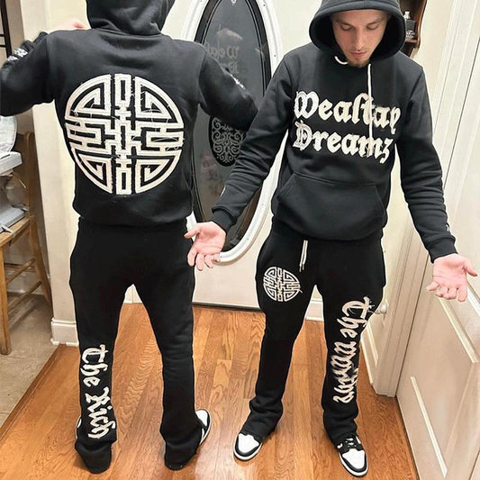 Custom Heavyweight 100% Cotton Sportswear Suit Street Suit French Terry Jogger Sportswear High Quality Men Sportswear
