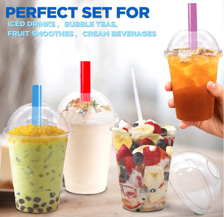 Takeaway Disposable 8 Oz 9 Oz 10 Oz 12 Oz 20 Oz 24 Oz 16 Oz Brand Logo Custom Printed Clear Plastic Pet Cup
