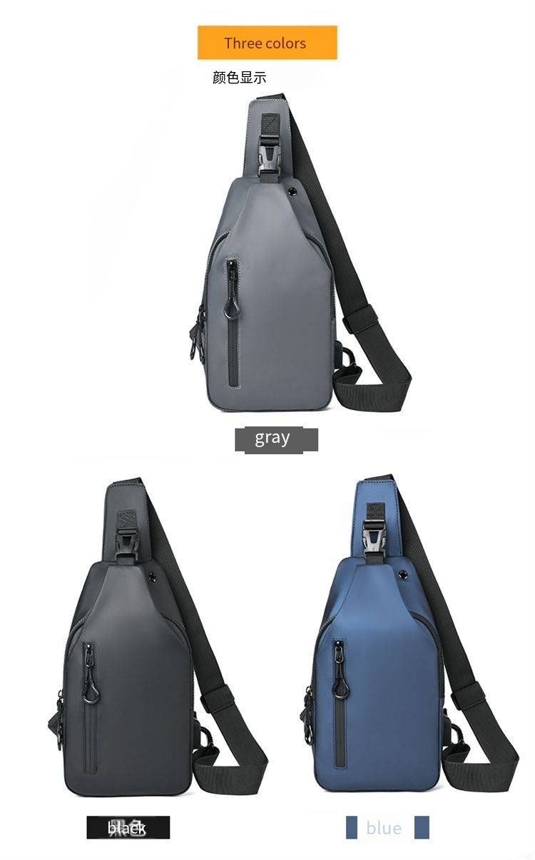 Fashion Outdoor Large Capacity Waterproof USB Charging Port Men Chest Bag Messenger Bag Wholesaler Manufacturer New Design