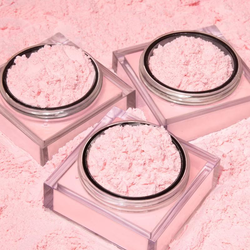 Low MOQ Matte Waterproof Cosmetic Makeup Private Label Vegetarian Pink Loose Style Powder