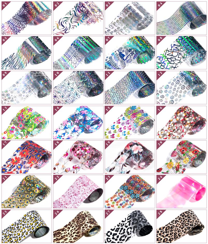 Wholesale Over 400 Design Plastic Paper Nail Transfer Foil Sticker Decals In Stock