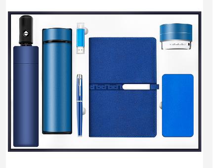 Corporate Gift Souvenirs Customized Logo For Guests Notebook Journal With Pen And Flask Umbrella USB Power Bank