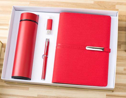Corporate Gift Souvenirs Customized Logo For Guests Notebook Journal With Pen And Flask Umbrella USB Power Bank