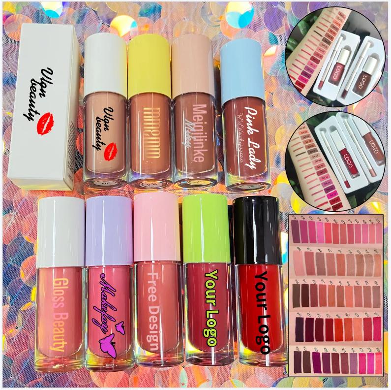 Wholesale Suit Makeup Lip Gloss Vegetarian Peptide Lip Gloss Moisture-proof Lipstick Liquid Glitter Lip Glaze