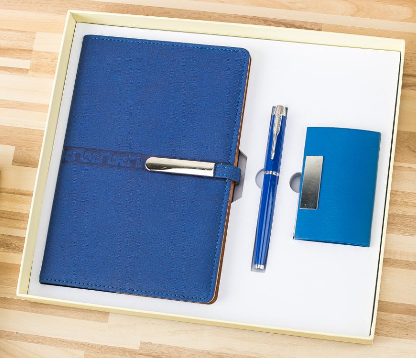Corporate Gift Souvenirs Customized Logo For Guests Notebook Journal With Pen And Flask Umbrella USB Power Bank