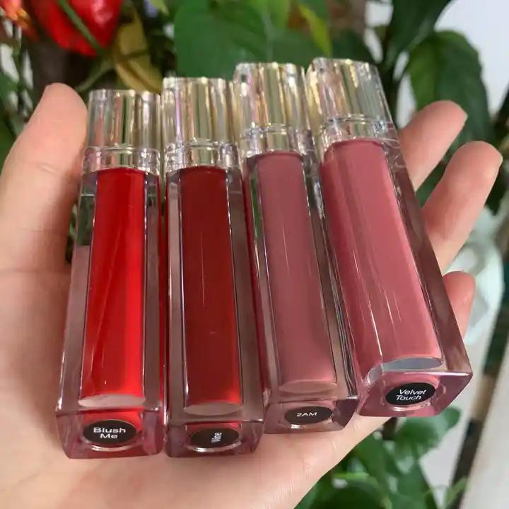 Vegetarian Waterproof Matte Liquid Lipstick Gloss Lip Gloss Custom Your Logo High Quality Heart Shape Lip Gloss Tube DIY Lip Gloss