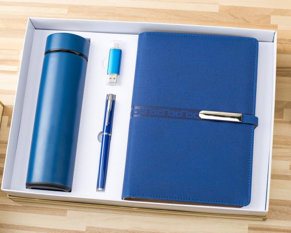 Corporate Gift Souvenirs Customized Logo For Guests Notebook Journal With Pen And Flask Umbrella USB Power Bank
