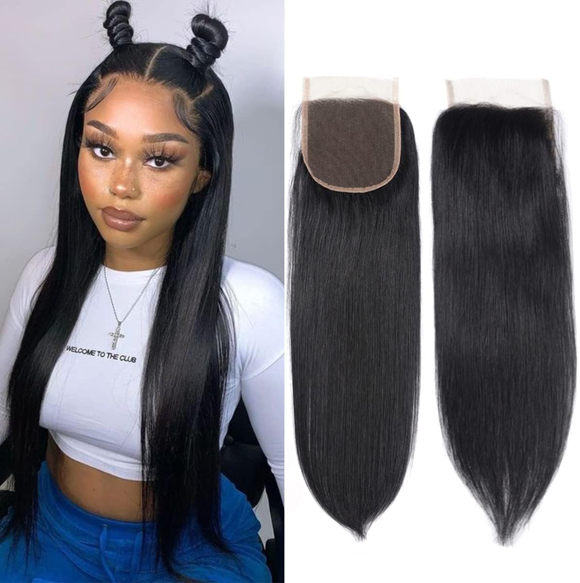 Brazilian Human Hair Bundle And Closed Suit Belt T Part Lace Closed Suit Human Hair Extension