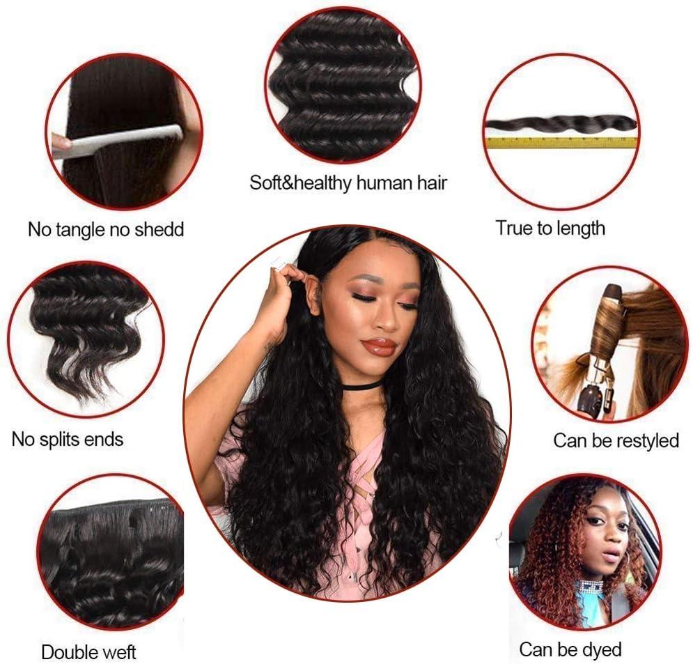 Brazilian Human Hair Bundle And Closed Suit Belt T Part Lace Closed Suit Human Hair Extension