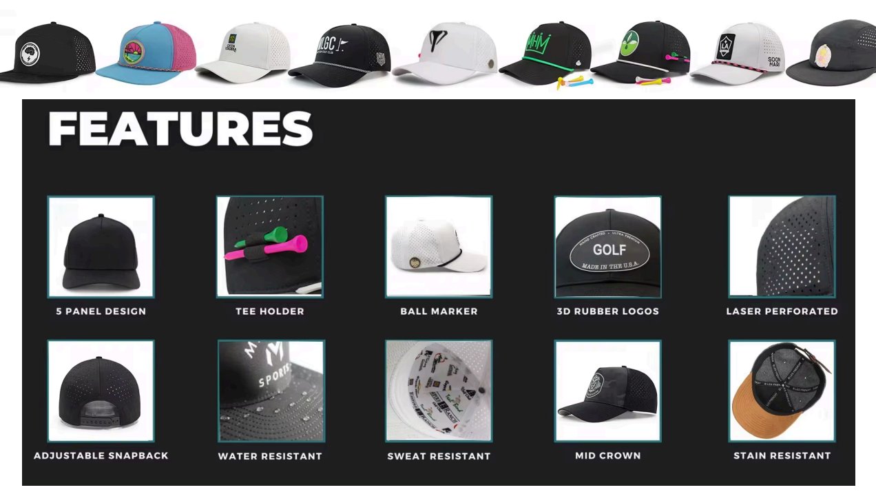 Wholesale Custom Snapshot Cap Nylon Ri256 Rope Cap 5 Panel Unstructured Snapshot Cap Lightweight Ri256 Cap Sport Snapshot Cap