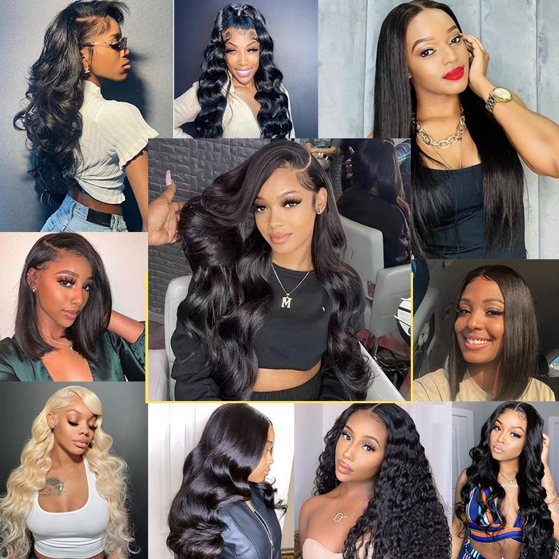 Brazilian Human Hair Bundle And Closed Suit Belt T Part Lace Closed Suit Human Hair Extension