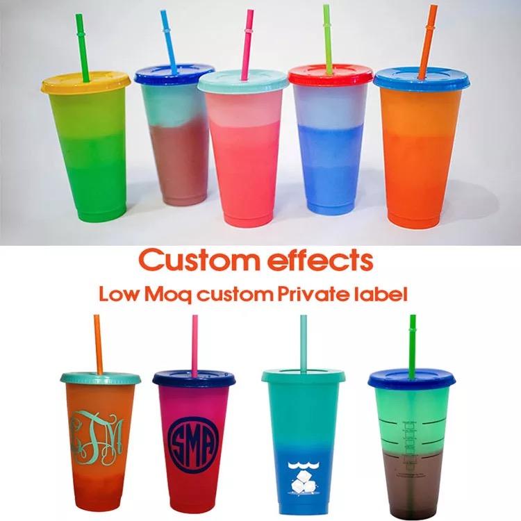 Hot Sale Bisphenol A Free Reusable Drinking Cold Cup 16 Oz/24 Oz Polypropylene Frosted Plastic Cup With Lid And Straw