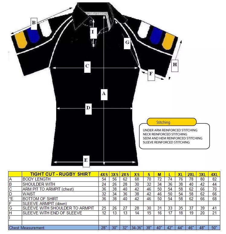 Men's Irish Rugby Jersey Shirt