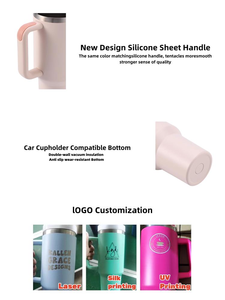 Custom 40 Oz Adventure Stainless Steel Double Wall Vacuum Metal Mug Travel Coffee Cup 40 Oz Tumbler With Handle