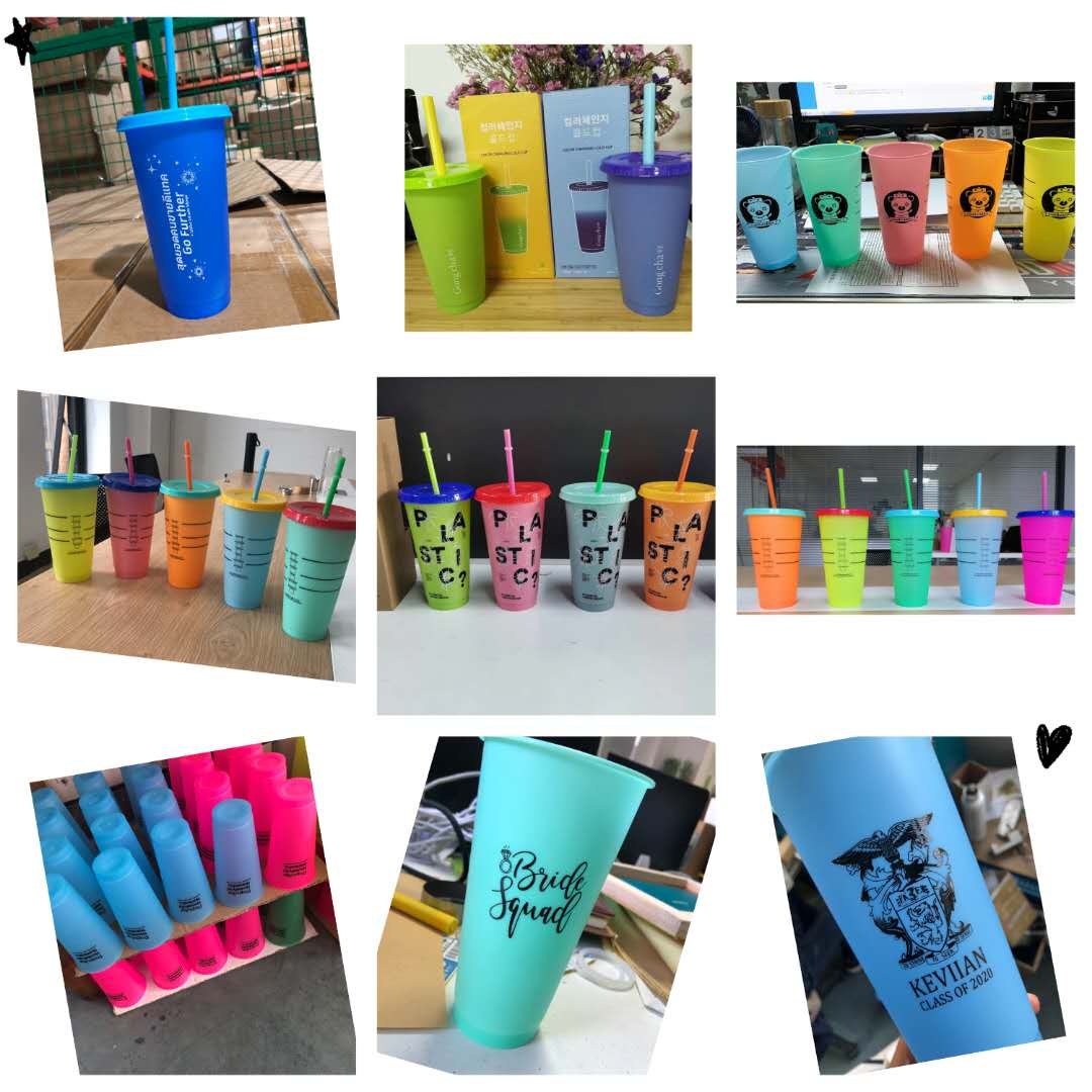 Hot Sale Bisphenol A Free Reusable Drinking Cold Cup 16 Oz/24 Oz Polypropylene Frosted Plastic Cup With Lid And Straw