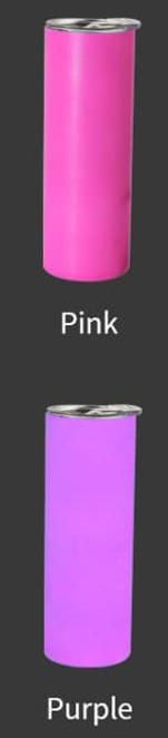 American Warehouse 20 Oz Fluorescent Stainless Steel Glow In The Dark Sublimation Slimming Tumbler Blank Luminous Paint Straight Cup