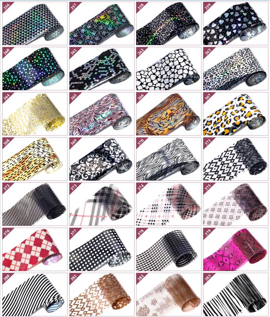 Wholesale Over 400 Design Plastic Paper Nail Transfer Foil Sticker Decals In Stock