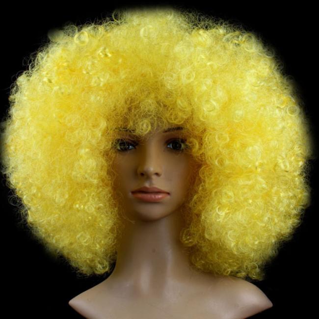 Short African Style Abnormal Curly Hair Suit Explosions Head Actor's Ball Party American High Temperature Silk Synthetic Fiber Fan Hair