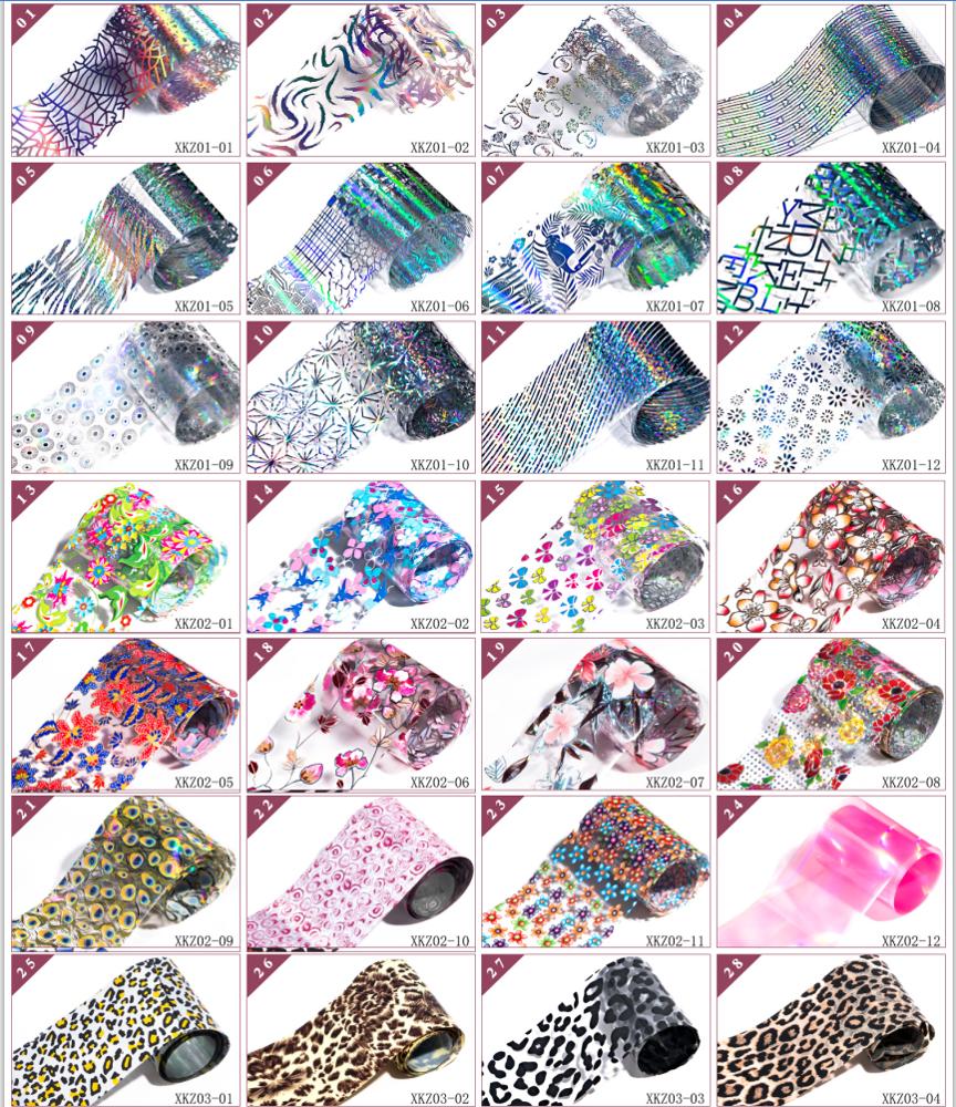Wholesale Over 400 Design Plastic Paper Nail Transfer Foil Sticker Decals In Stock