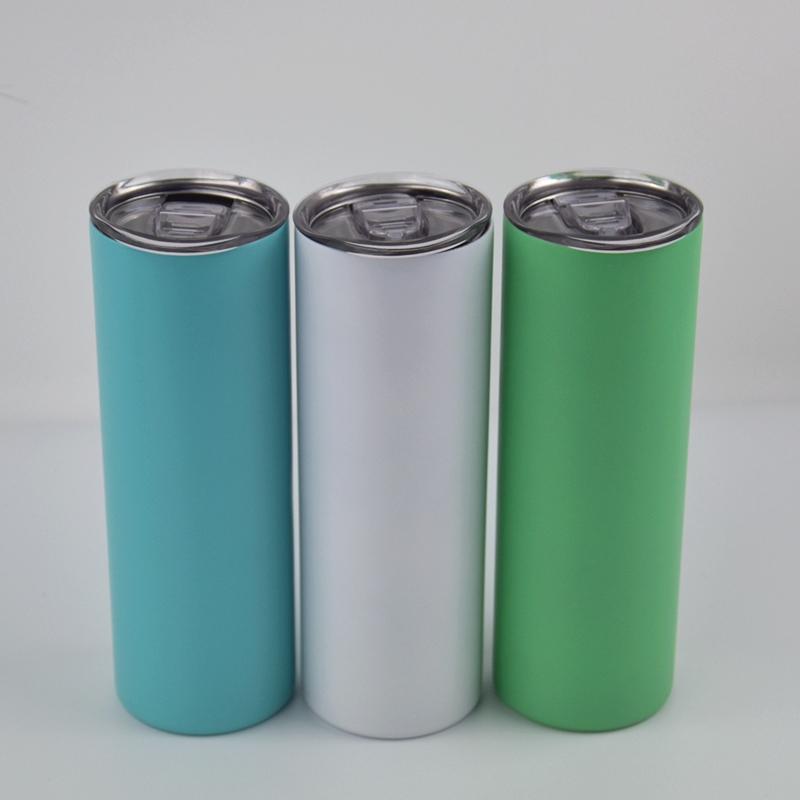 American Warehouse 20 Oz Fluorescent Stainless Steel Glow In The Dark Sublimation Slimming Tumbler Blank Luminous Paint Straight Cup