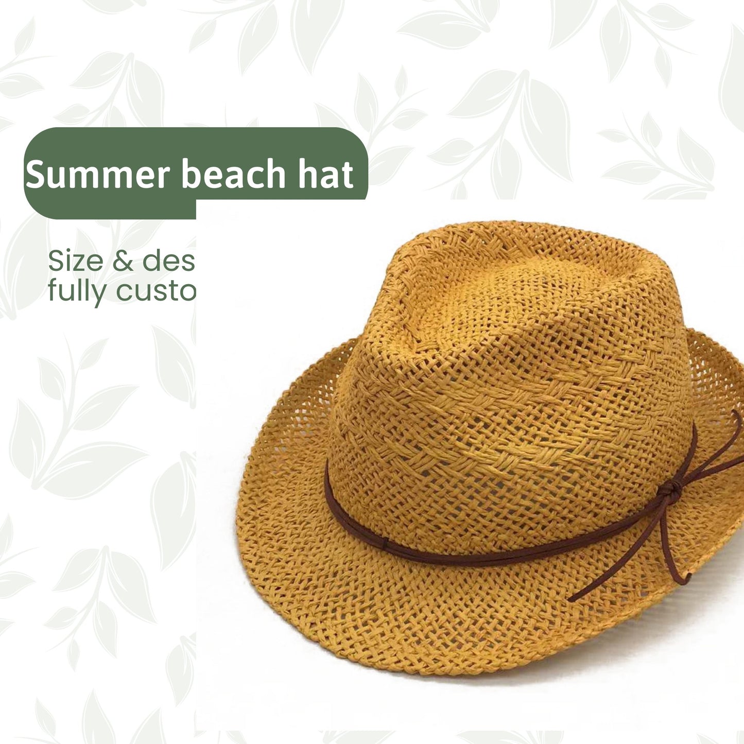 Classic Men Straw Hat-Fashion Breathable Summer Straw Hat Wholesale Made In Vietnam, Tropical Straw Hat