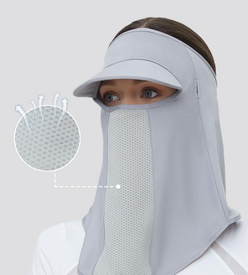 Hot-selling Summer Sun Protection UV Protection Ice Silk Veil Golf Mask With Hat Brim Outdoor Ear Mask Mouth Net Mask