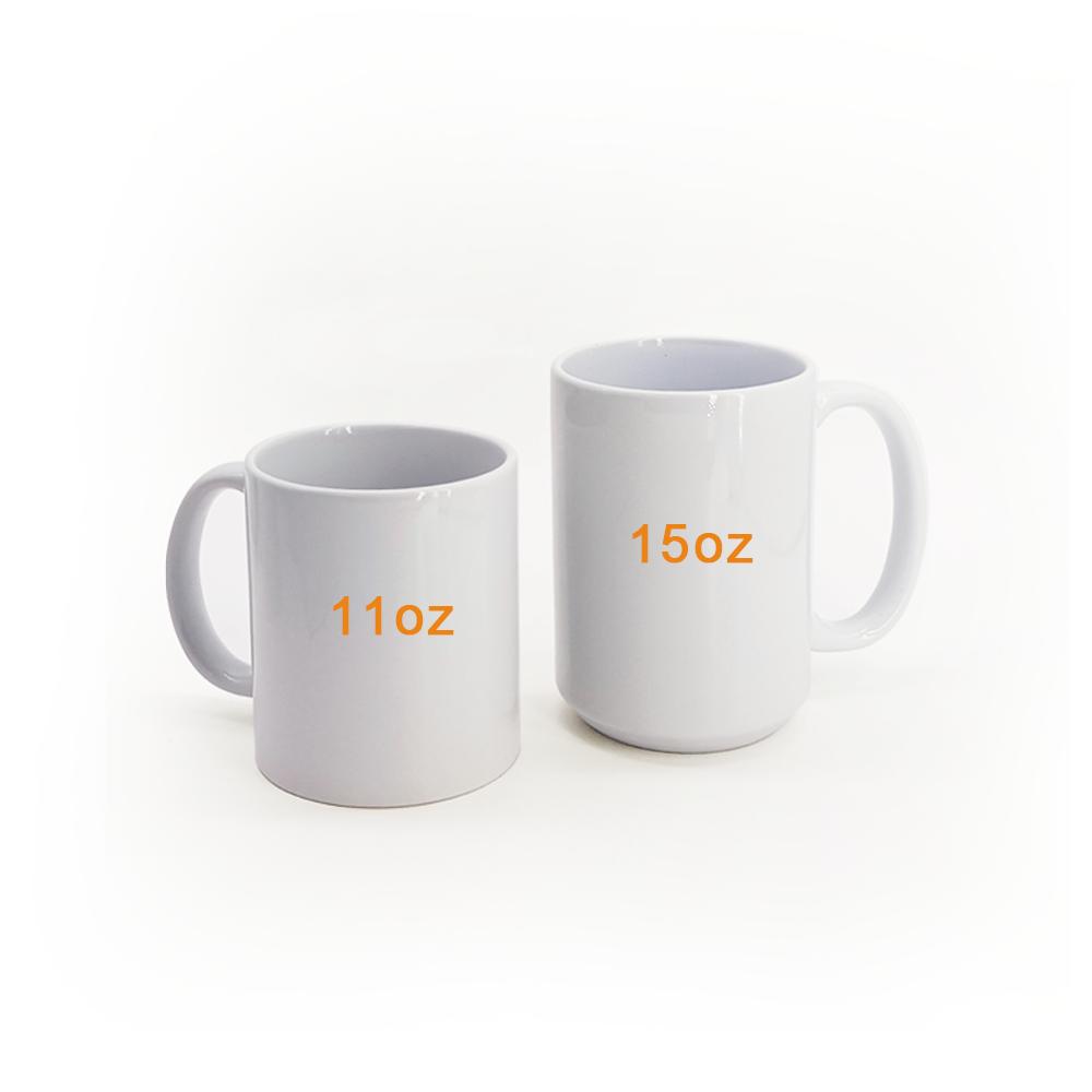Custom Logo Hot 11 Oz 15 Oz Christmas Porcelain Plain Tea Coffee Cup White Sublimation Blank Ceramic Coffee Cup With Logo