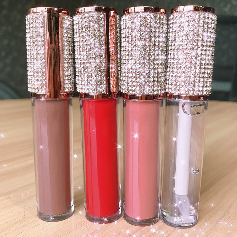Vegetarian Waterproof Matte Liquid Lipstick Gloss Lip Gloss Custom Your Logo High Quality Heart Shape Lip Gloss Tube DIY Lip Gloss