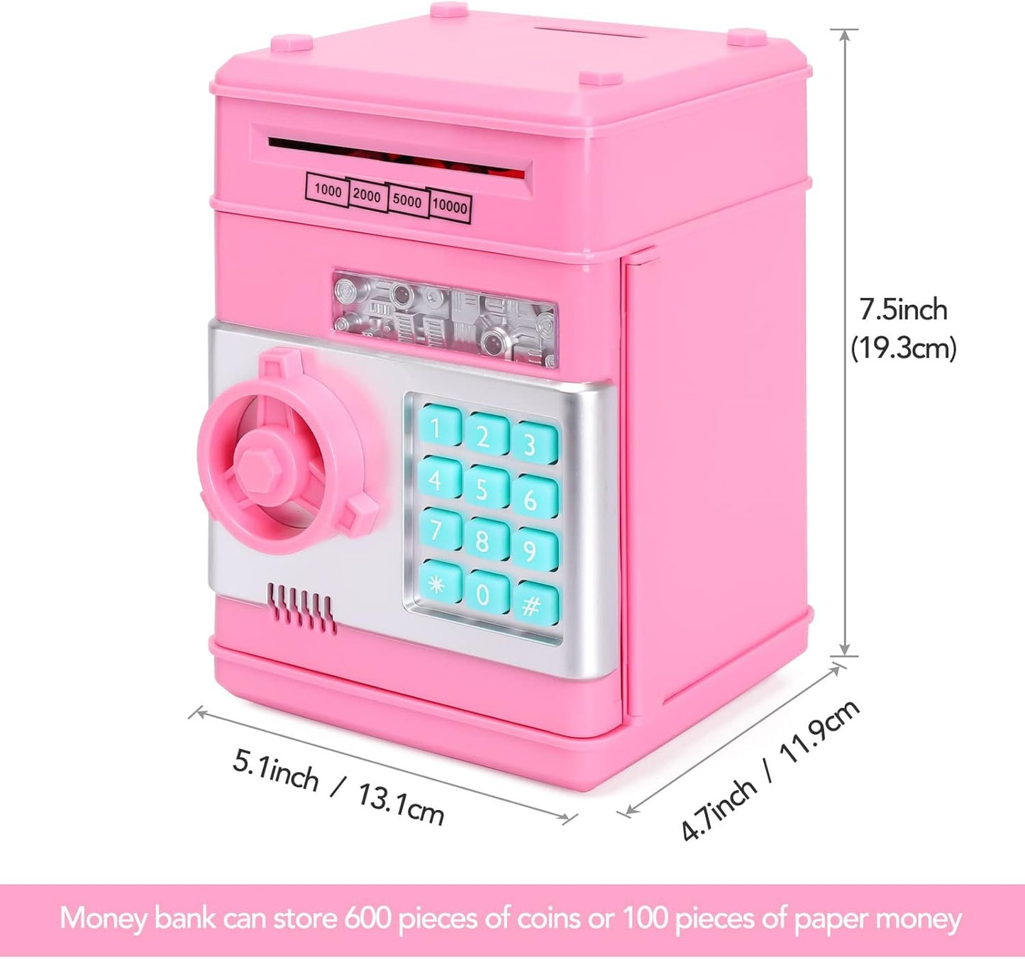 GL Hot Sale Blue Electronic Money Saving Bank Children's Birthday Gift Piggy Bank Children's Password Password Piggy Bank