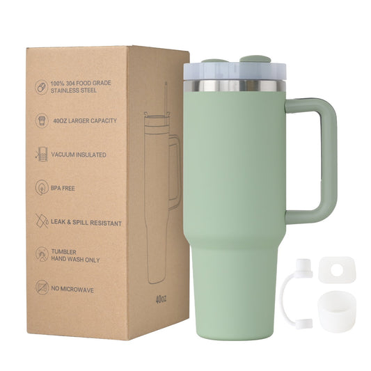 Custom Logo 40 Oz Cup H2.0 Mug 40 Oz Stainless Steel Outdoor Tumbler With Handle And Straw