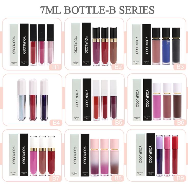Cosmetic Lip Gloss Packaging Supplier Hot Sale Liquid Lipstick Fashion Bulk Custom Logo Matte Lip Gloss Suit