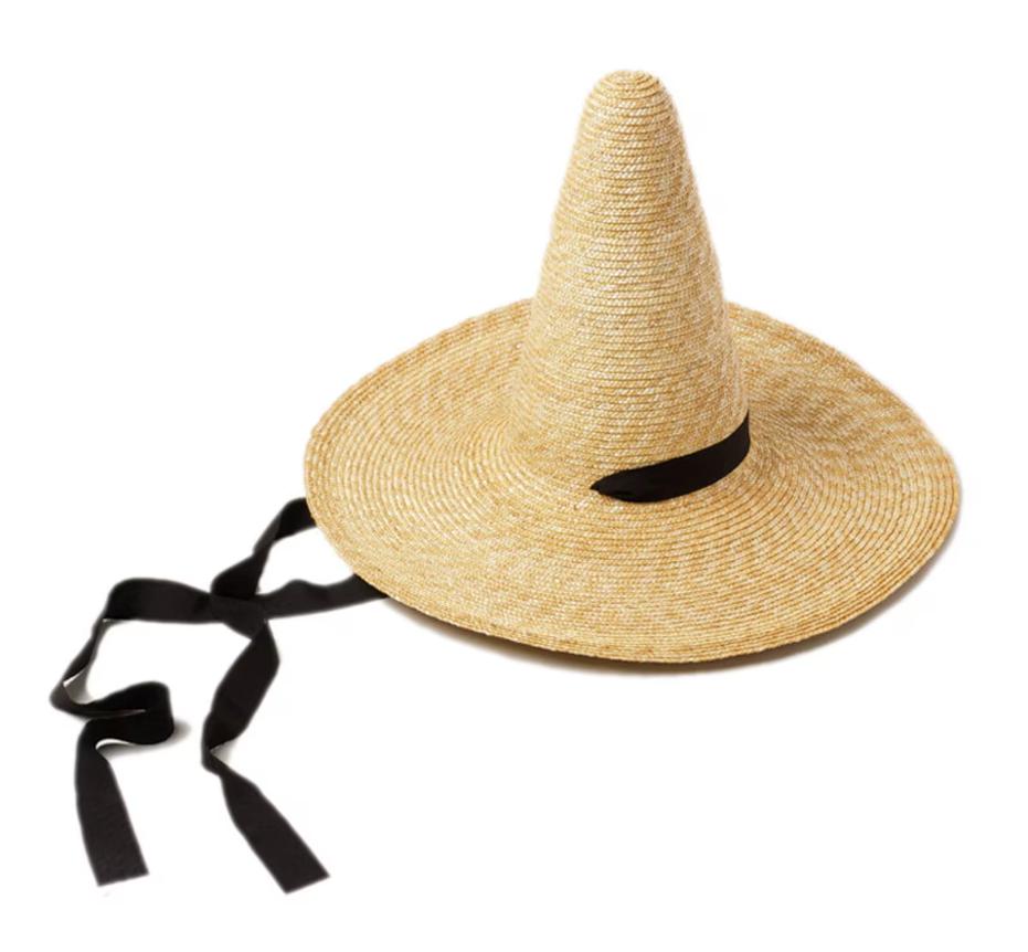 Wide-brimmed Witch Straw Hat And Long Ribbon Sun Hat New Design For Fashion Girl With Summer Dynamics